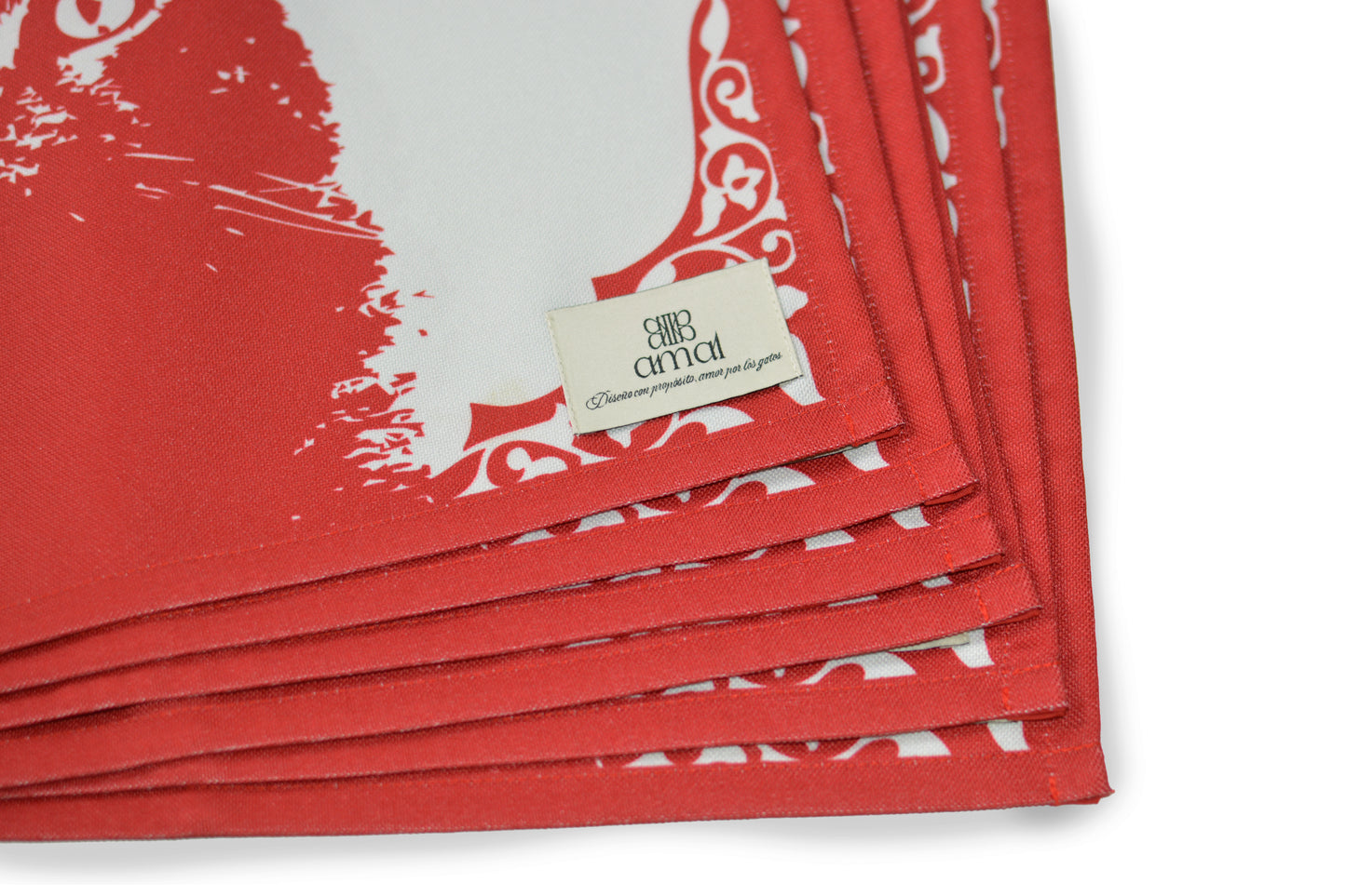 Individual bigotes rojo - Set X 6