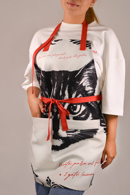 Delantal Valentina rojo